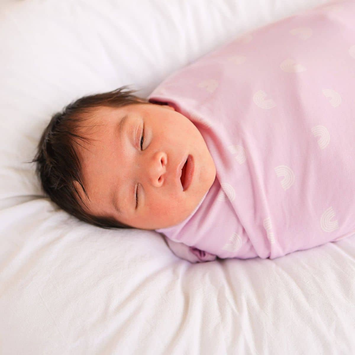 Kynd Baby Large Stretchy Swaddle - Lilac Rainbow