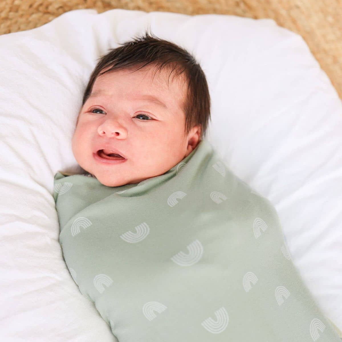 Kynd Baby Large Stretchy Swaddle - Sage Rainbow