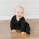 L'ovedbaby Organic Gl'oved Footed Overall - Black
