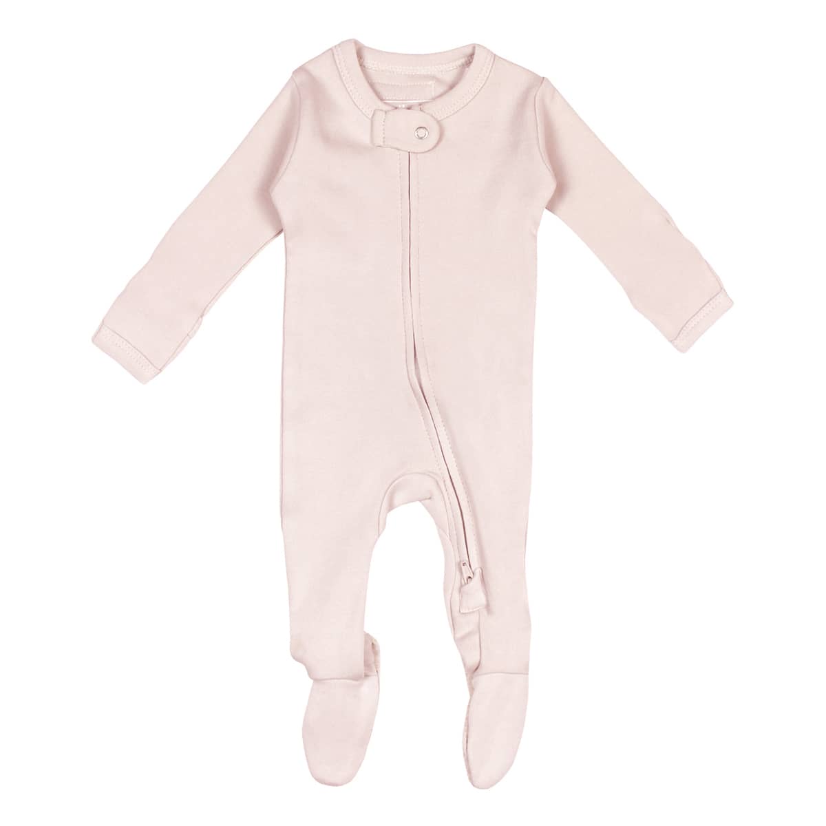 L'ovedbaby Organic 2-Way Zipper Footie - Blush