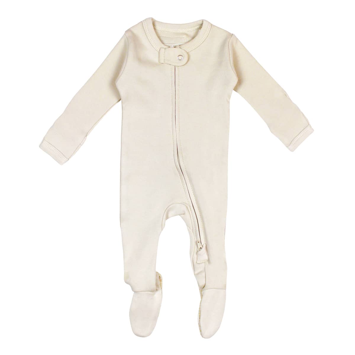 L'ovedbaby Organic 2-Way Zipper Footie - Buttercream