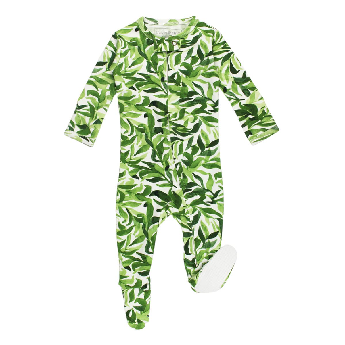 L'ovedbaby Organic 2-Way Zipper Footie - Kelp