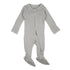 L'ovedbaby Organic 2-Way Zipper Footie - Light Grey
