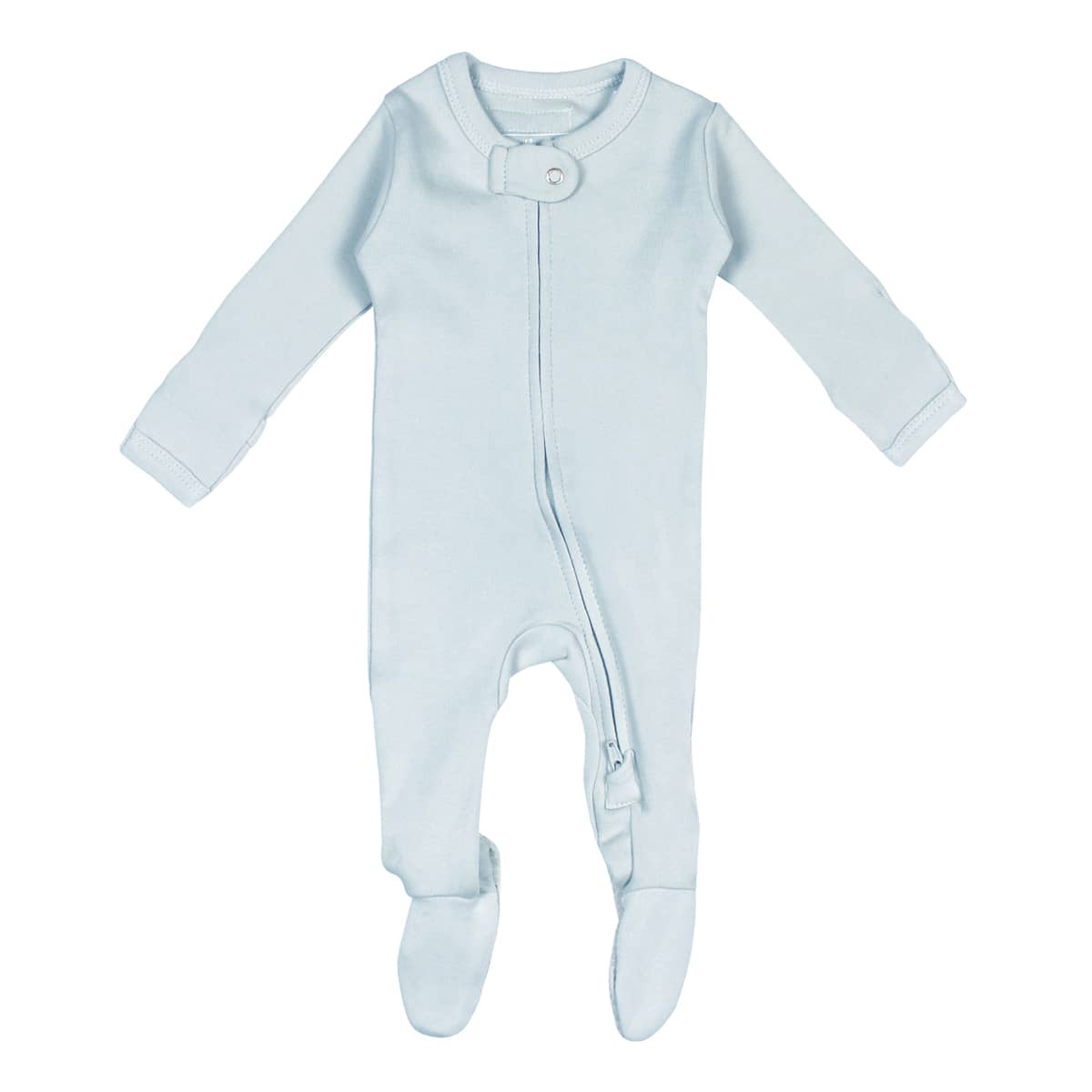 L'ovedbaby Organic 2-Way Zipper Footie - Moonbeam