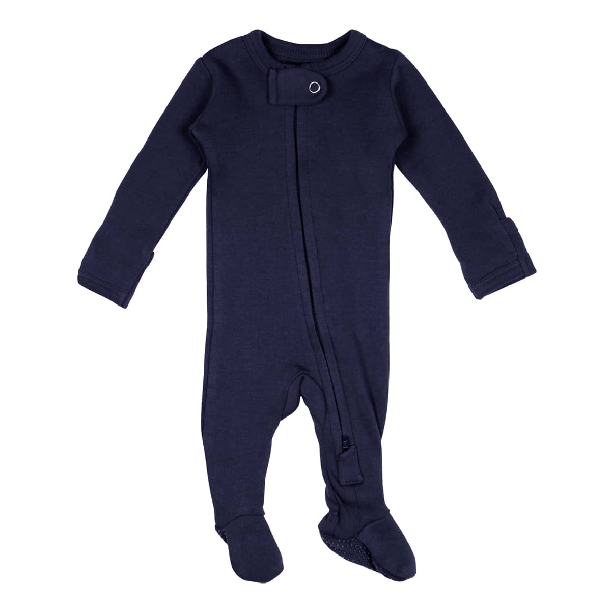 L'ovedbaby Organic 2-Way Zipper Footie - Navy