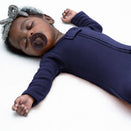 L'ovedbaby Organic 2-Way Zipper Footie - Navy