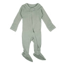 L'ovedbaby Organic 2-Way Zipper Footie - Seafoam