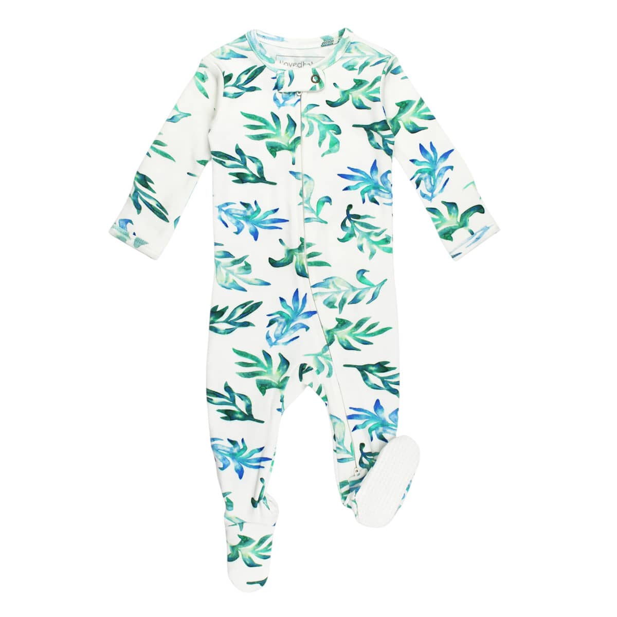 L'ovedbaby Organic 2-Way Zipper Footie - Seaweed