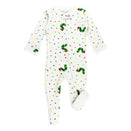 L'ovedbaby x The Very Hungry Caterpillar Organic 2-Way Zipper Footie - Caterpillar