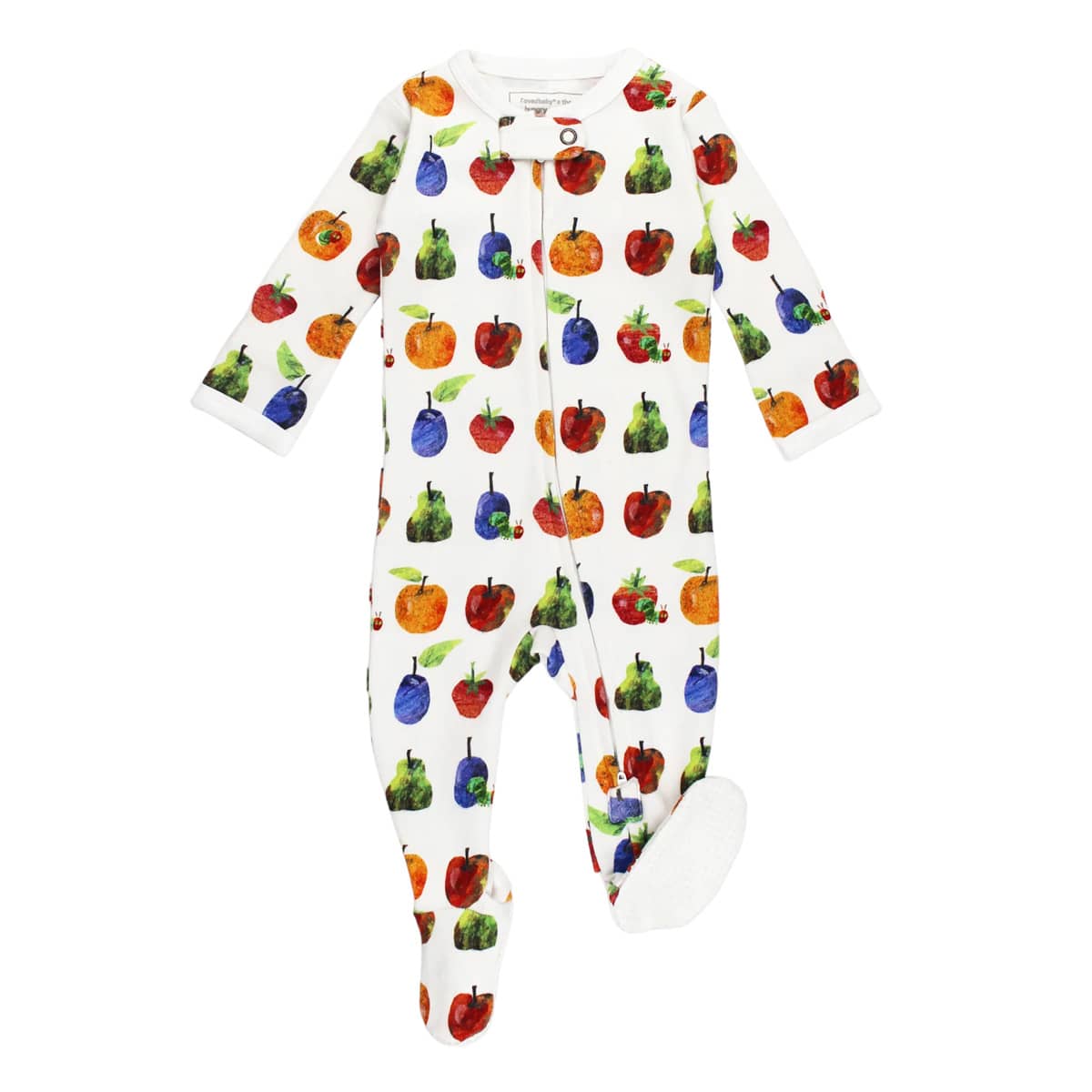 L'ovedbaby x The Very Hungry Caterpillar Organic 2-Way Zipper Footie - Fruits