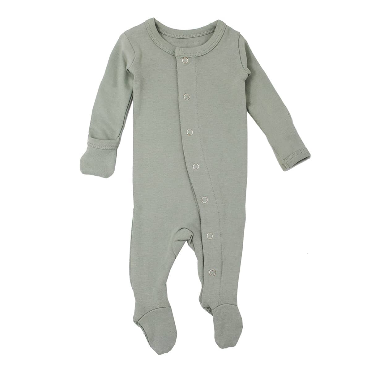 L'ovedbaby Organic Gl'oved Footed Overall - Seafoam