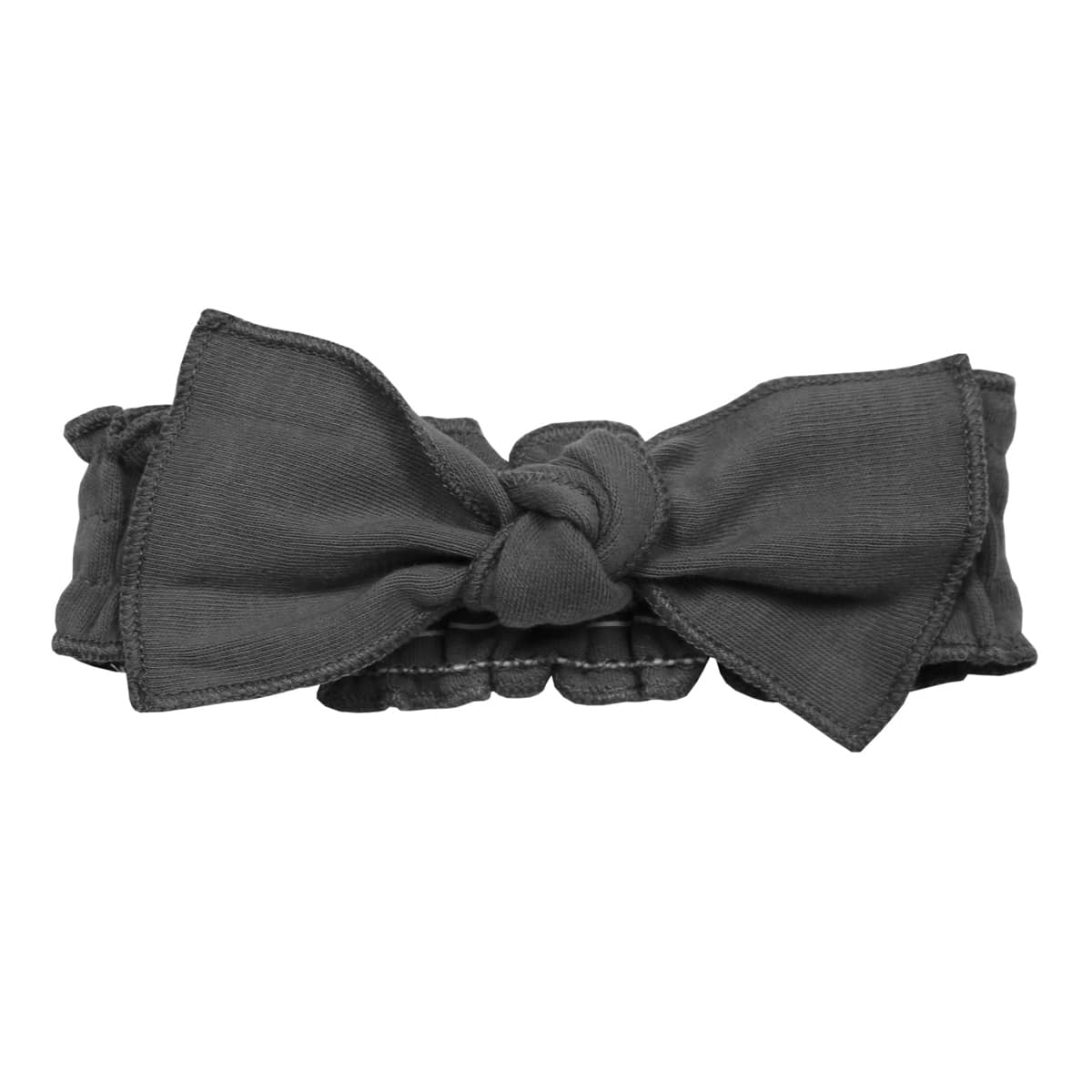 L'ovedbaby Organic Smocked Tie Headband - Grey