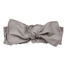 L'ovedbaby Organic Smocked Tie Headband - Light Grey