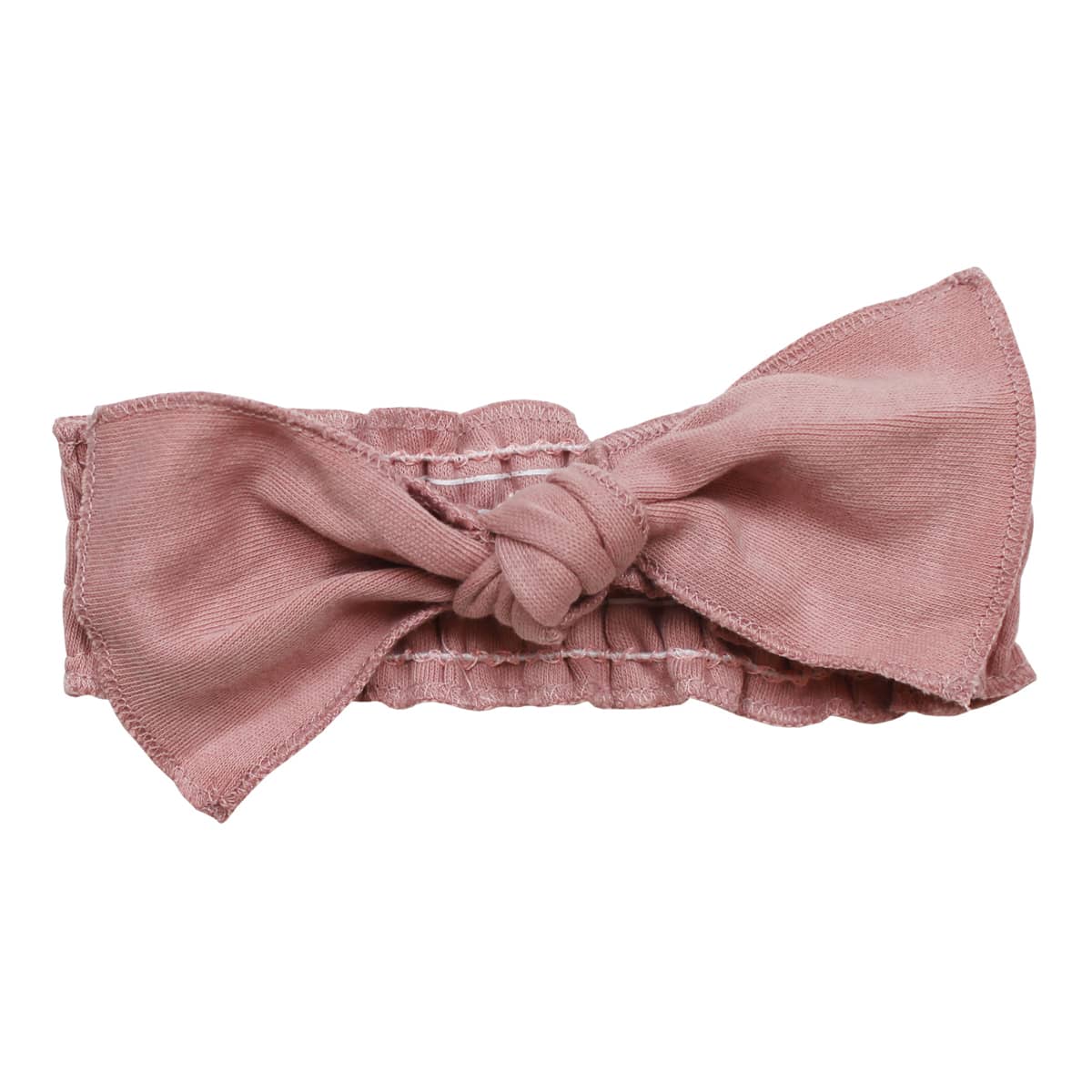 L'ovedbaby Organic Smocked Tie Headband - Mauve