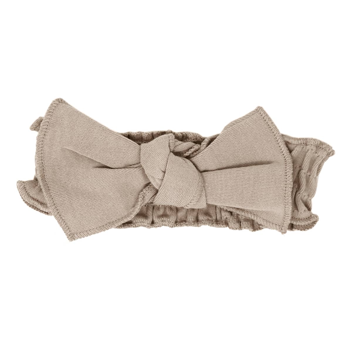 L'ovedbaby Organic Smocked Tie Headband - Oatmeal