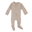 L'ovedbaby Organic Zipper Footed Overall - Oatmeal