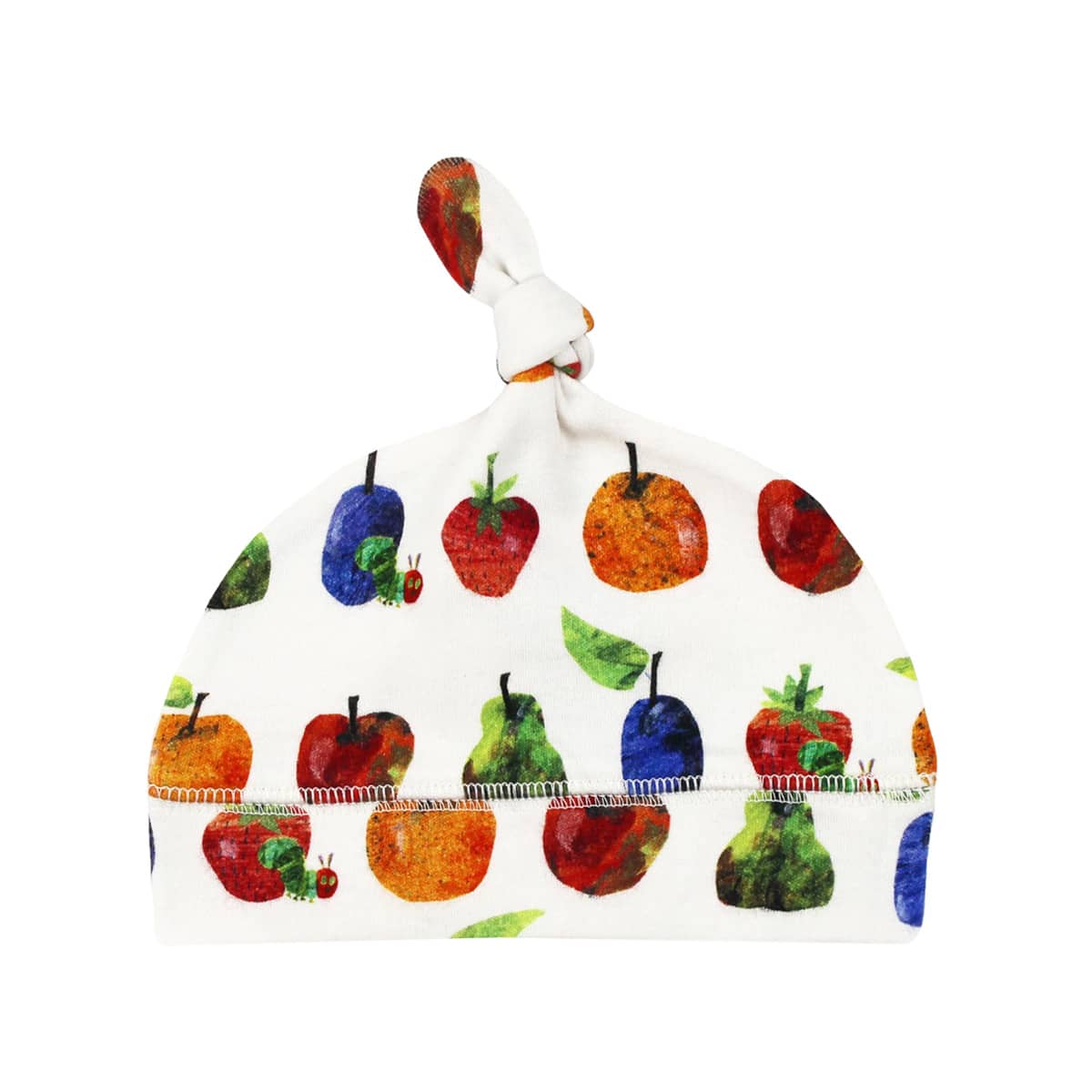 L'ovedbaby x The Very Hungry Caterpillar Organic Banded Top-Knot Hat - Fruit