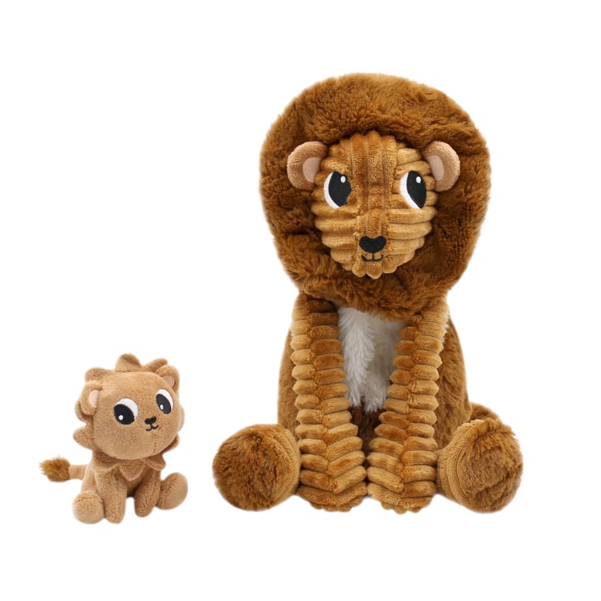 Les Ptipotos Mum & Baby Plush Toy - Graou the Lion