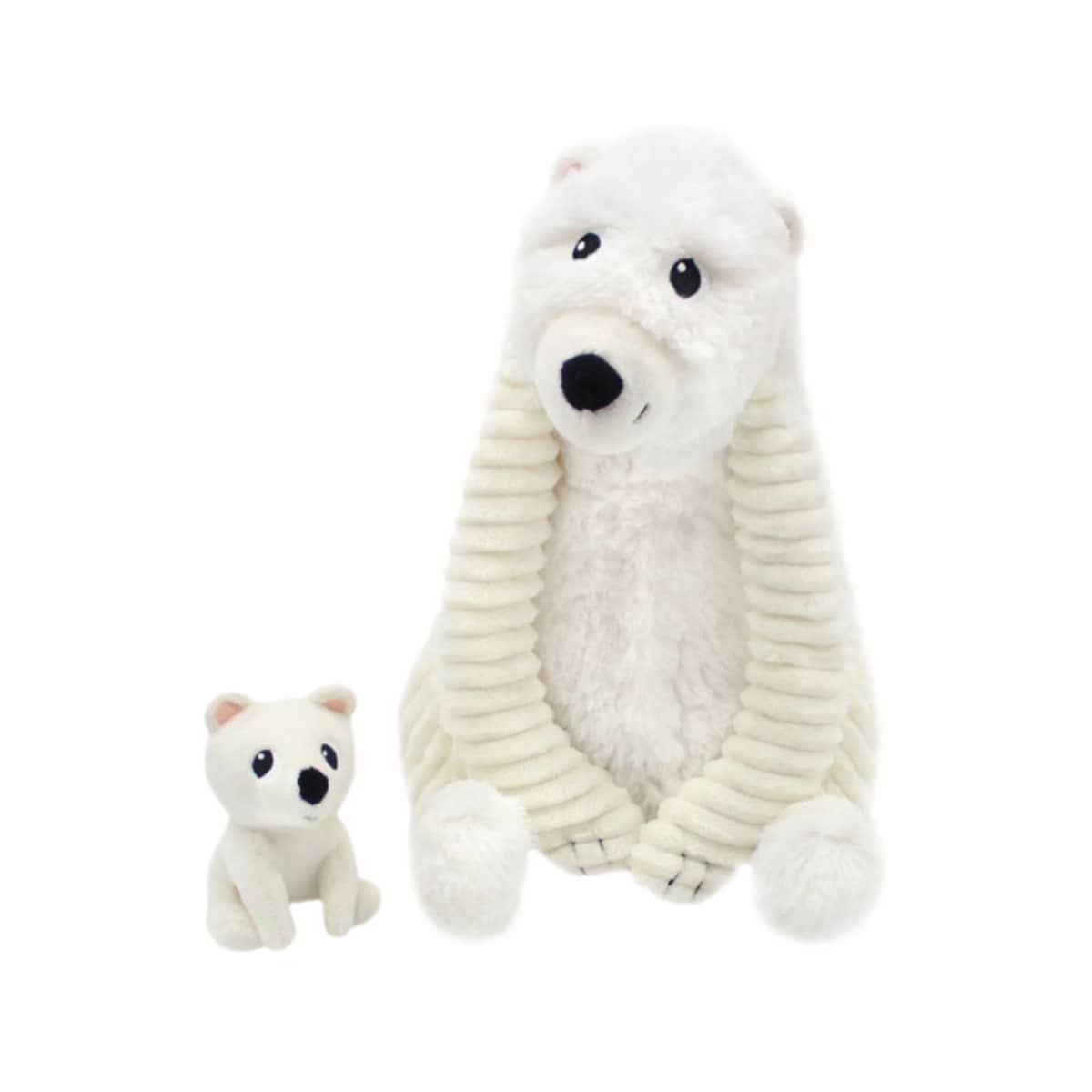 Les Ptipotos Mum & Baby Plush Toy - Grobidou the Polar Bear