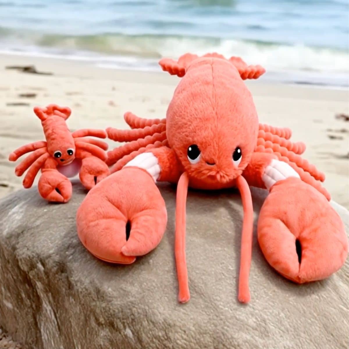 Les Ptipotos Mum & Baby Plush Toy - Iloveyou the Lobster
