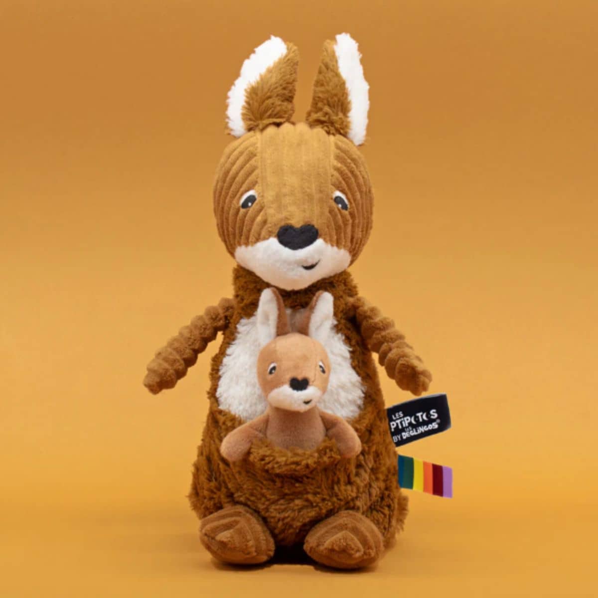 Les Ptipotos Mum & Baby Plush Toy - Allezou the Kangaroo