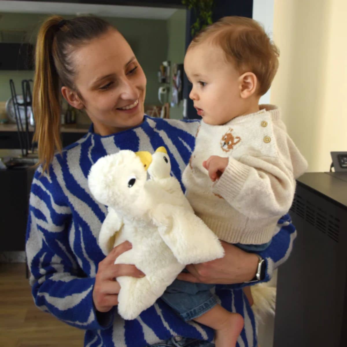 Les Ptipotos Mum & Baby Plush Toy - Jebongou the Goose