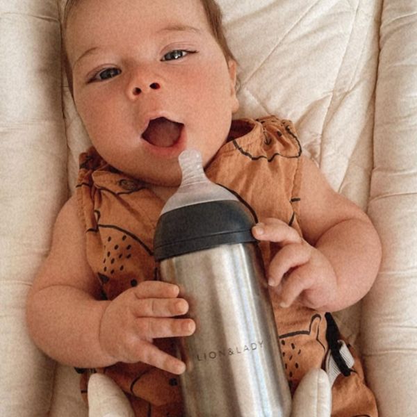 Lion & Lady Stainless Steel Baby Bottle - 350ml