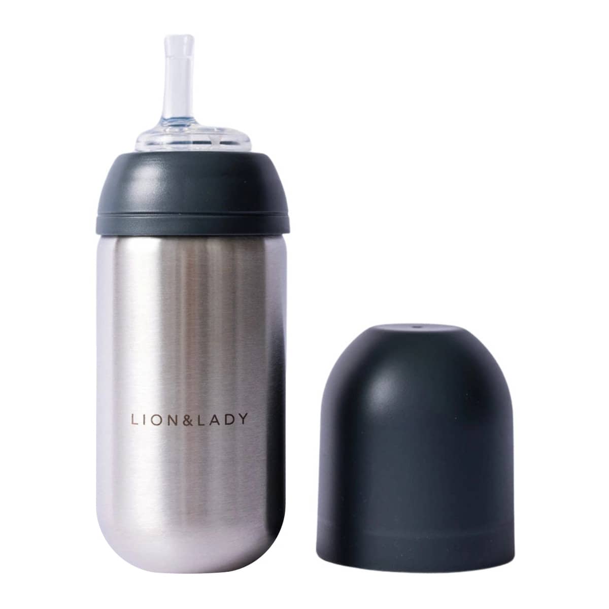 Lion & Lady Stainless Steel Toddler Straw Cup - 350ml - Navy