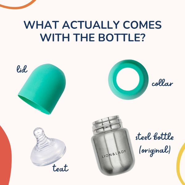 Lion & Lady Stainless Steel Bottle Newborn Pack - 210ml