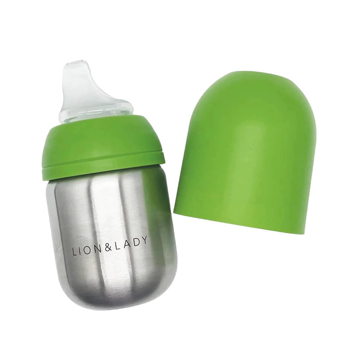 Lion & Lady Stainless Steel Toddler Sippy Cup - 210ml - Green Apple