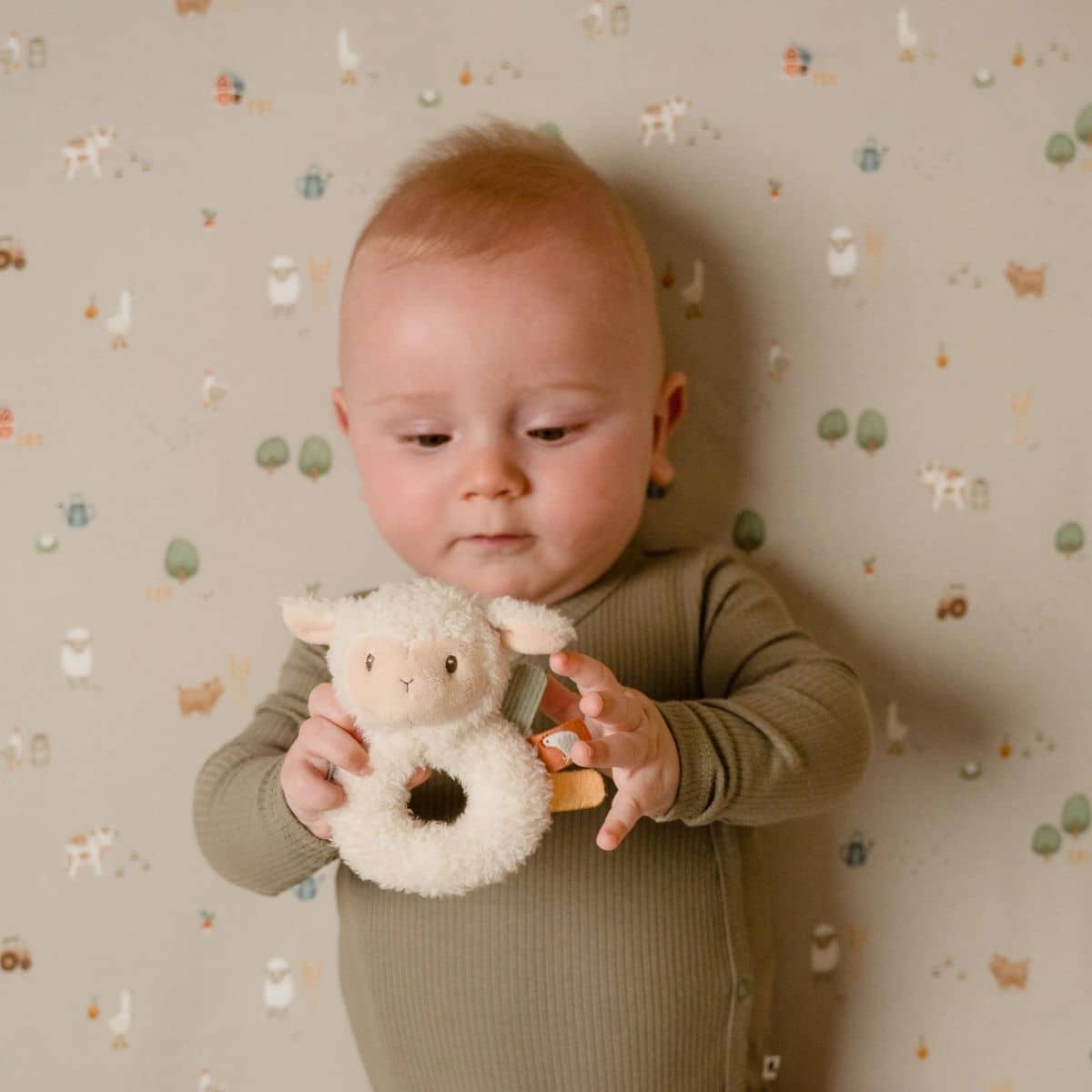 Little Dutch Little Farm Soft Ringrattle Sheep