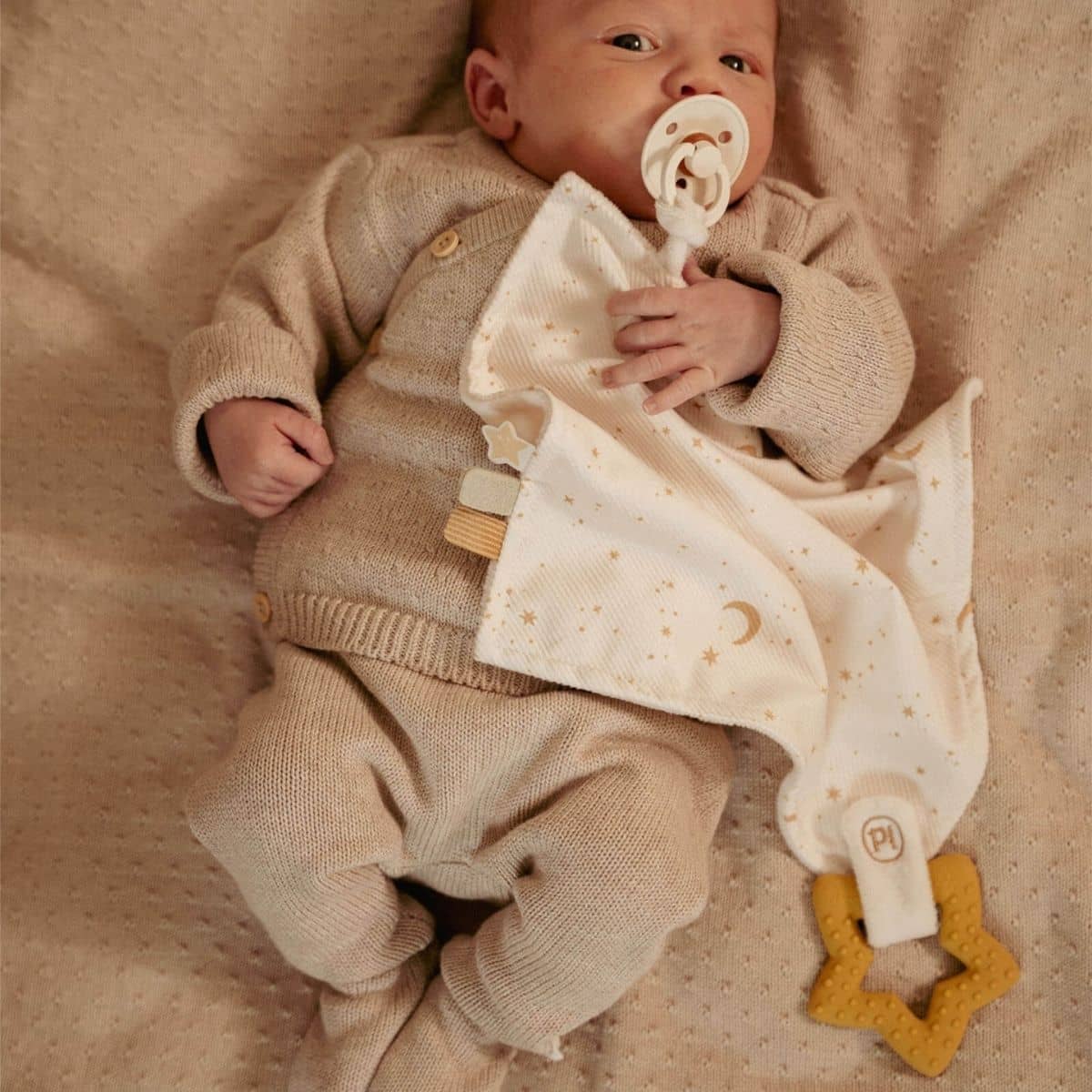 Little Dutch Newborn Naturals Cuddle Cloth Goose with Teething Ring
