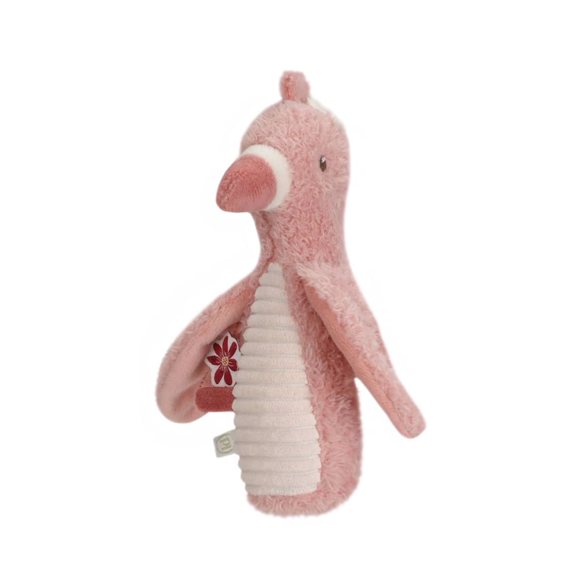 Little Dutch Safari Friends Squeaker with Rattle Flamingo