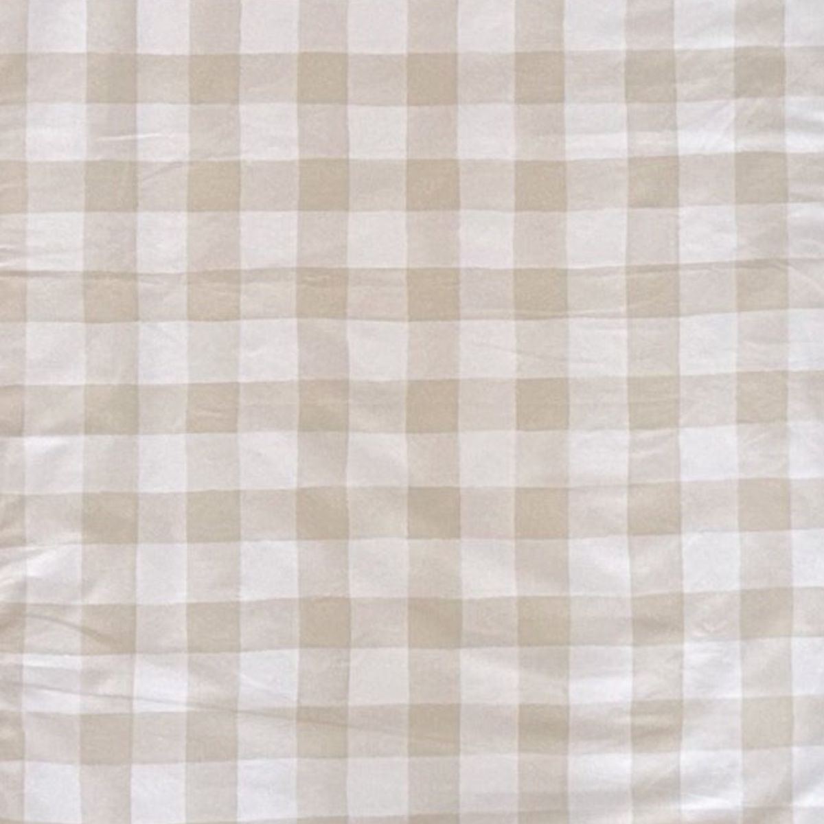 Little Human Linens Waterproof Cot Sheet - Latte Gingham