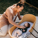 Little Human Linens Waterproof Bassinet Sheet - Organic Leaf