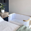Little Human Linens Waterproof Change Pad / Co-Sleeper Bassinet Sheet - Bright Waves