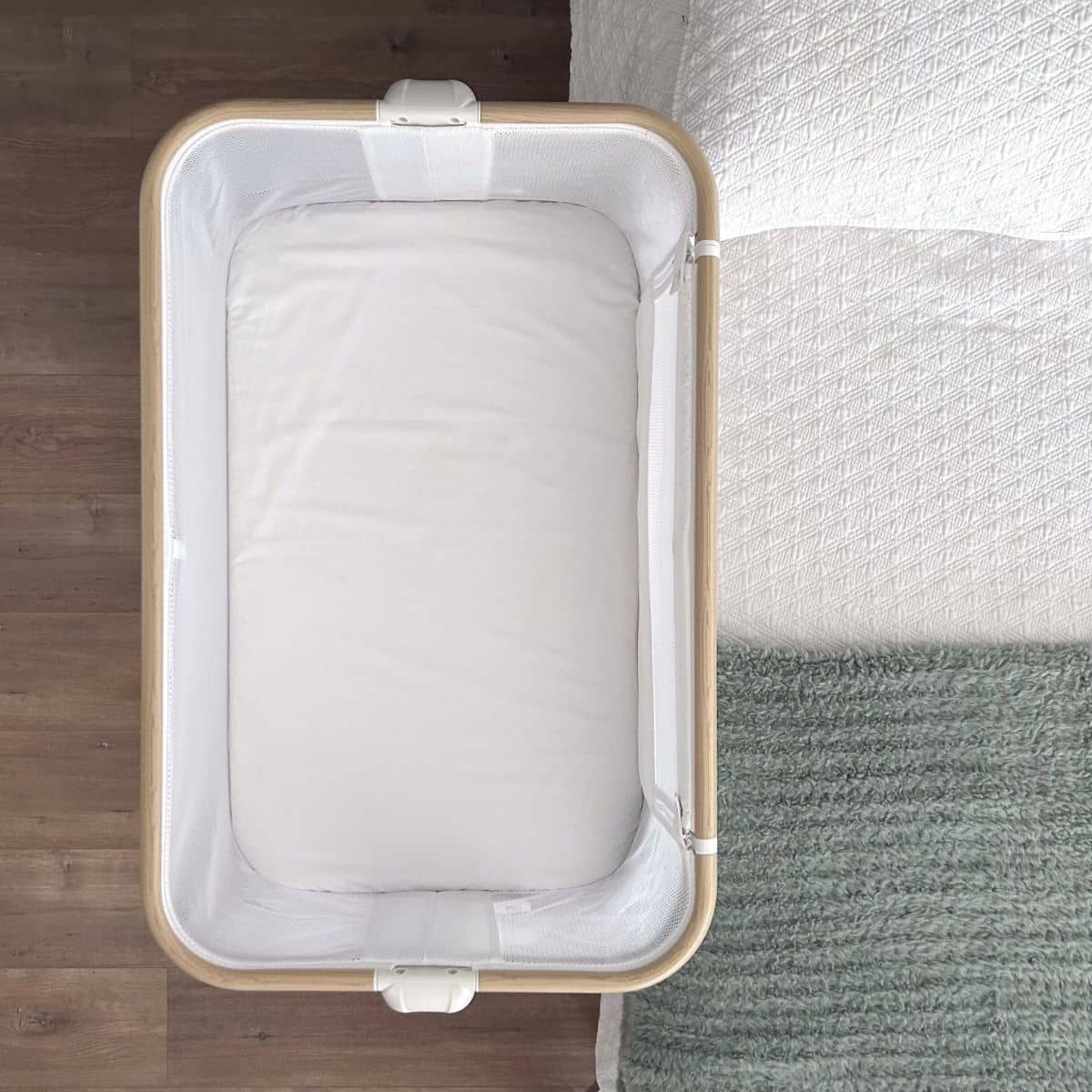 Little Human Linens Waterproof Change Pad / Co-Sleeper Bassinet Sheet - Brilliant White