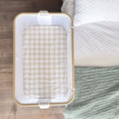 Little Human Linens Waterproof Change Pad / Co-Sleeper Bassinet Sheet - Latte Gingham