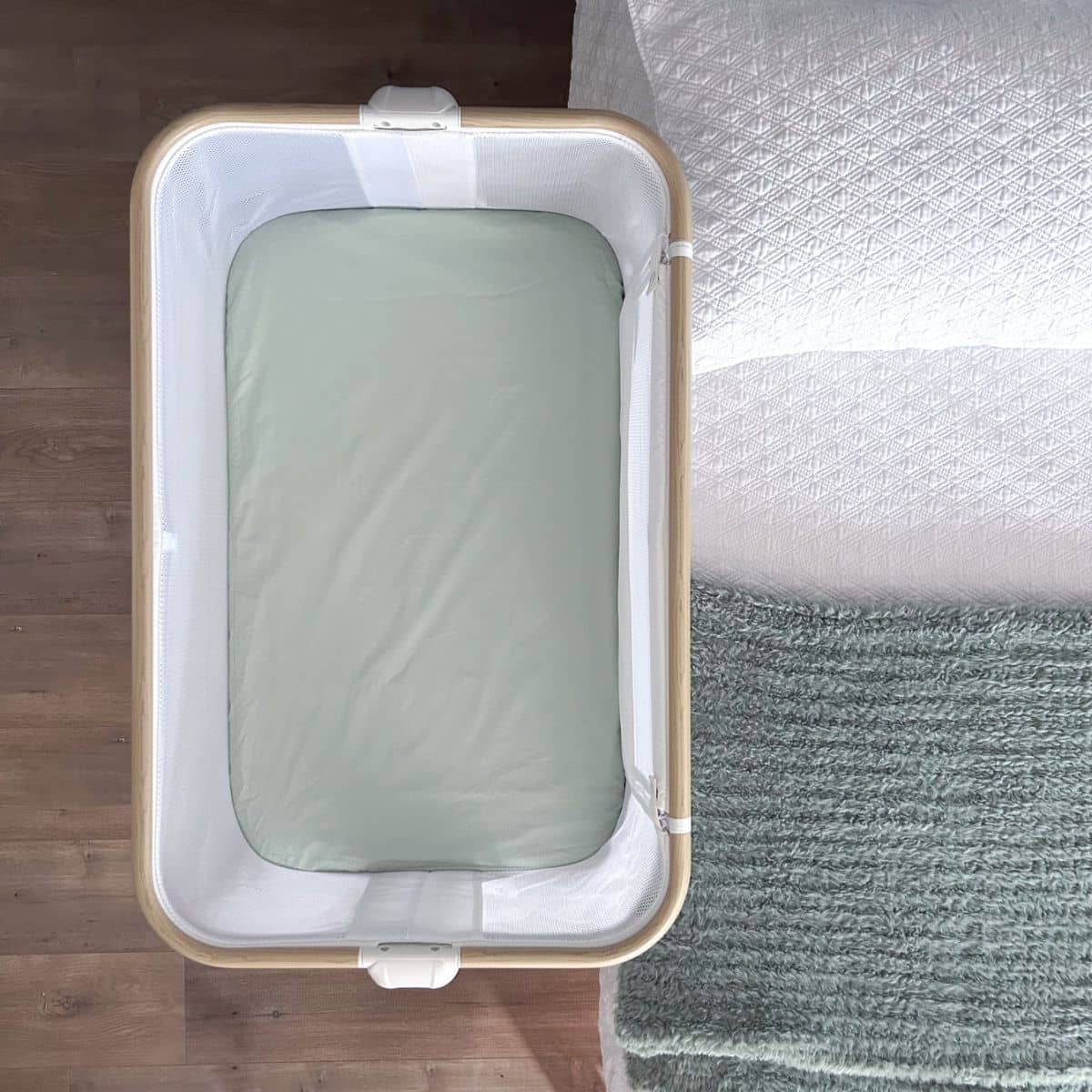 Little Human Linens Waterproof Change Pad / Co-Sleeper Bassinet Sheet - Sage