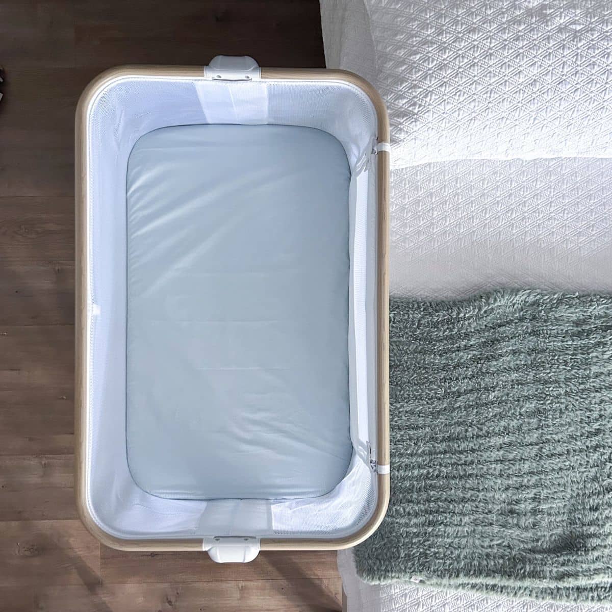 Little Human Linens Waterproof Change Pad / Co-Sleeper Bassinet Sheet - Sky Blue