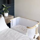 Little Human Linens Waterproof Change Pad / Co-Sleeper Bassinet Sheet - Wildflower