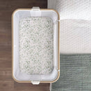 Little Human Linens Waterproof Change Pad / Co-Sleeper Bassinet Sheet - Eucalyptus