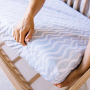 Little Human Linens Waterproof Cot Sheet - Bright Waves