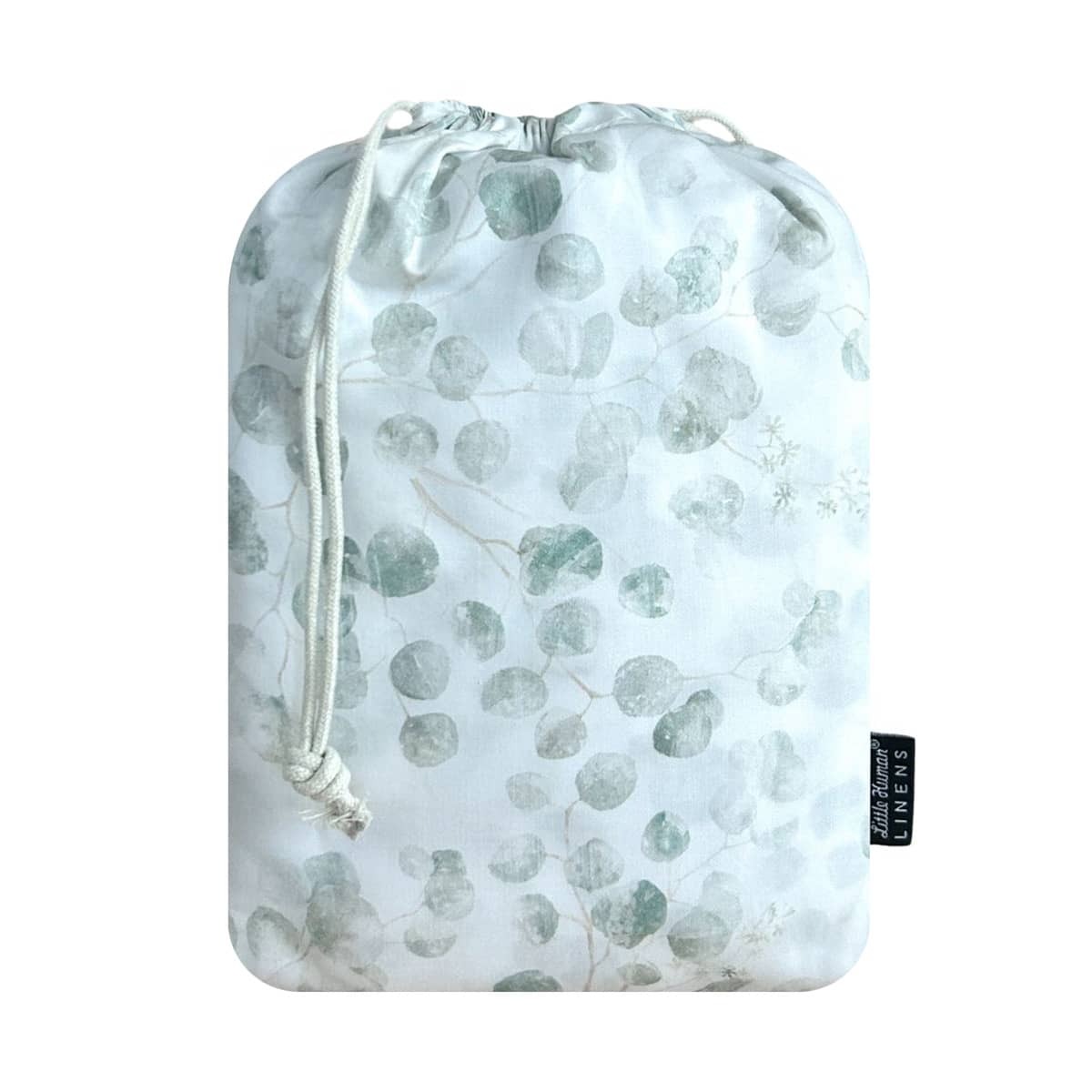 Little Human Linens Waterproof Cot Sheet - Eucalyptus