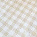 Little Human Linens Waterproof Cot Sheet - Latte Gingham