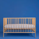 Little Human Linens Waterproof Cot Sheet - Navy Ticking