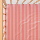 Little Human Linens Waterproof Cot Sheet - Peach Candy
