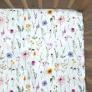 Little Human Linens Waterproof Cot Sheet - Wildflower