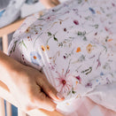 Little Human Linens Waterproof Cot Sheet - Wildflower