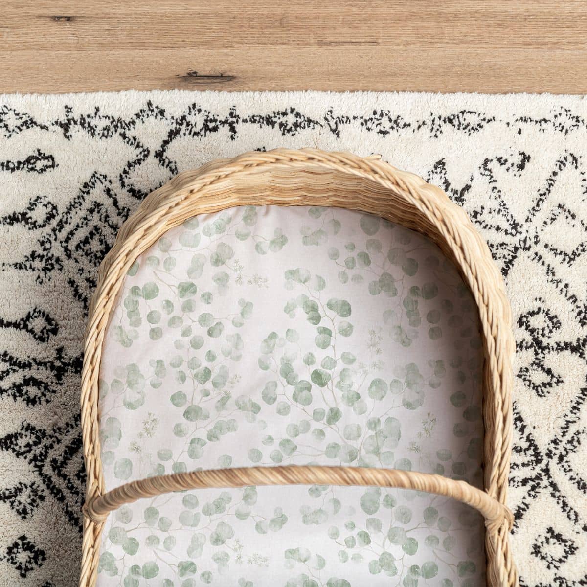 Little Human Linens Waterproof Small Bassinet Sheet - Eucalyptus